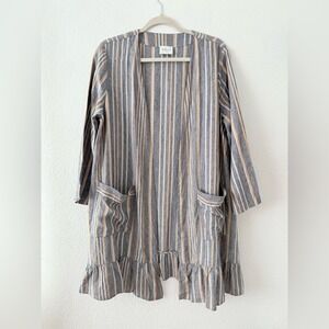 Wrap London Linen Striped Cardigan Size 8